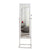 Archaize PVC Wood Grain Coating Upright Square Jewelry Storage Dressing Mirror Cabinet with LED Light White