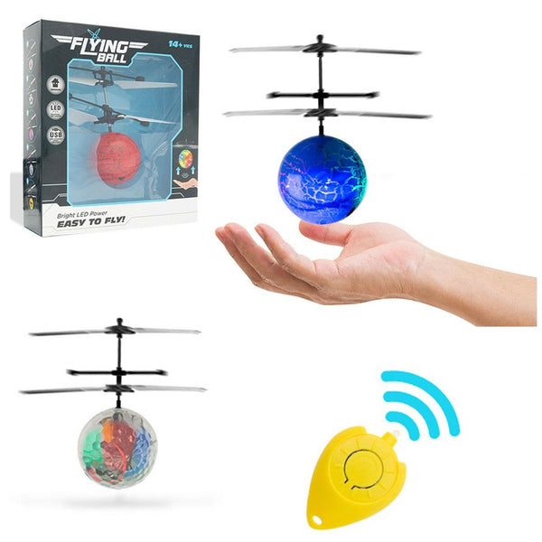 Doodle LED Flying Helicopter Ball Toy With Remote Control, Clear