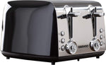 DAEWOO SDA1777, Stainless Steel, Black 4 slice toaster