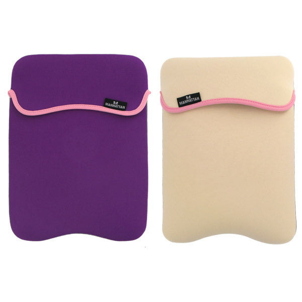 Reversible Notebook Sleeve Fits Most Widescreens Up to 10 - Purple/Cream