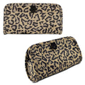 Travelon Jewelry and Cosmetic Clutch with Removable Center Pouch, Leopard