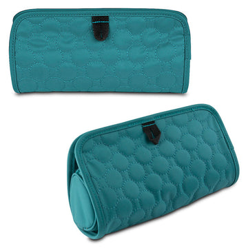 Travelon Jewelry and Cosmetic Clutch with Removable Center Pouch, Jade Quilted