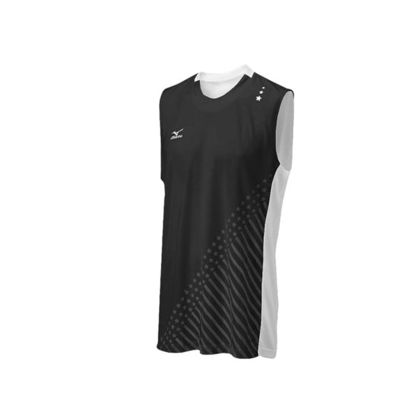 Mizuno DryLite Men's National VI Sleeveless Jersey, Black & White - S