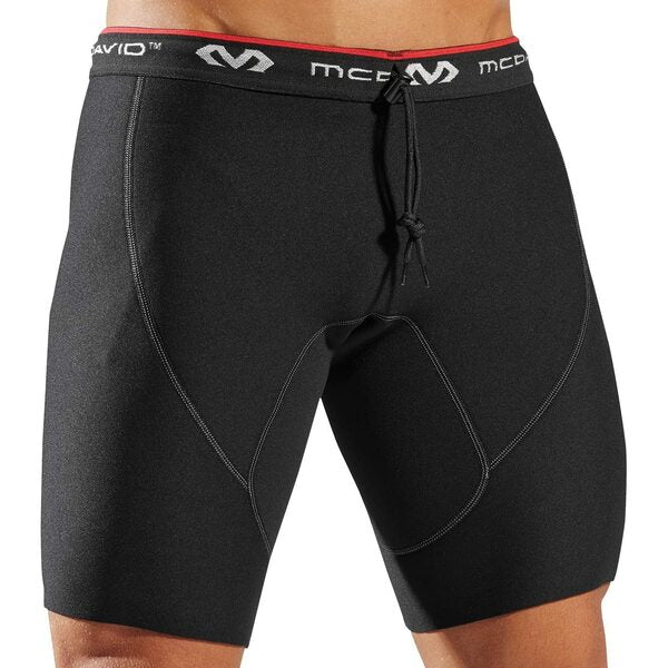 McDavid Compression Shorts for Men and Women, Black Neoprene - Small